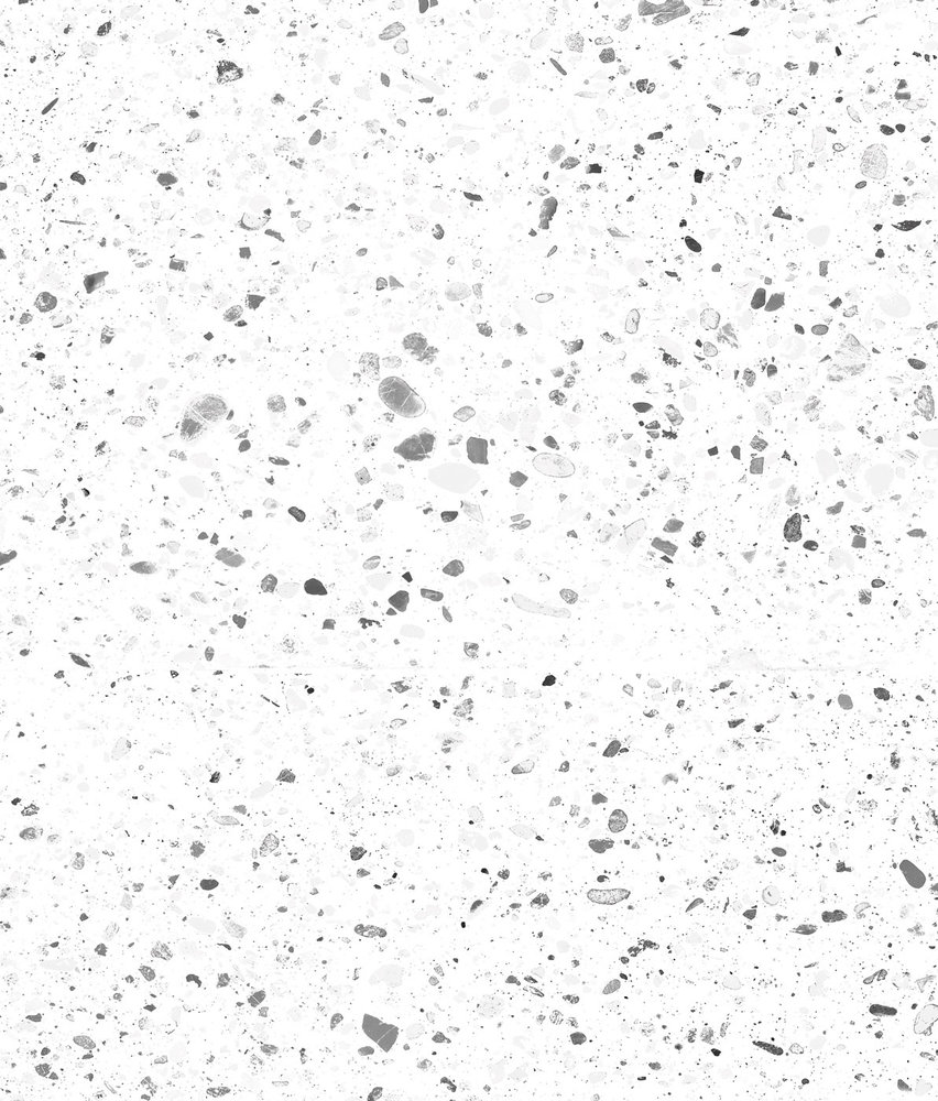 Natuursteen behang Terrazzo Bliss, wit, afwasbaar Natuursteen behang Terrazzo Bliss, wit, afwasbaar