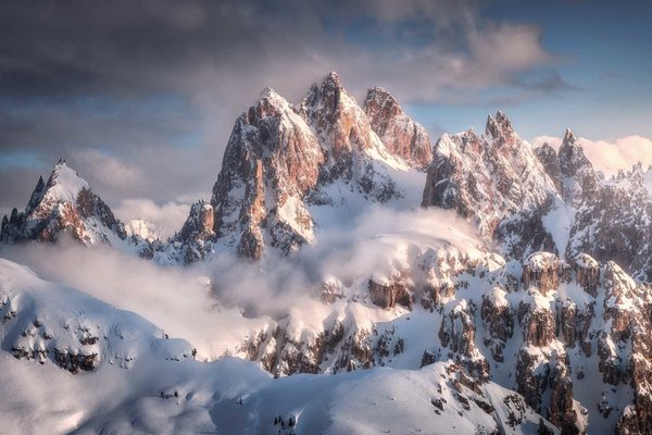 Mountains wallpaper Dolomite Serenity, washable Mountains wallpaper Dolomite Serenity, washable