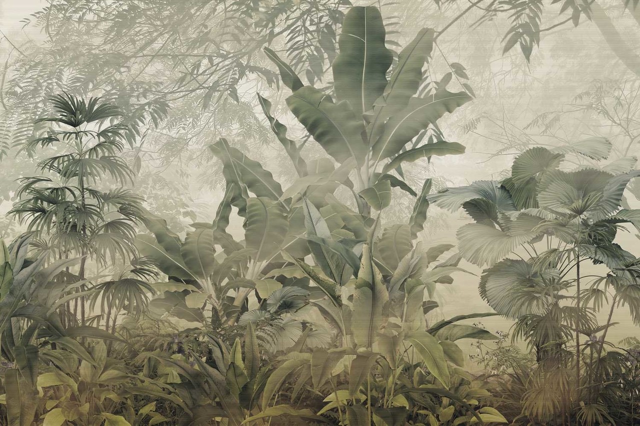 Palm behang Vintage Jungle Dreams, afwasbaar Palm behang Vintage Jungle Dreams, afwasbaar