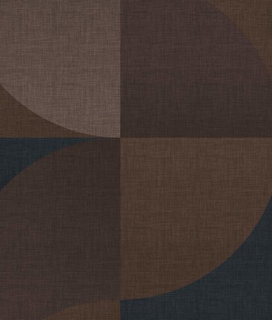 Retro-Tapete Midcentury Shades, braun, waschbar Retro-Tapete Midcentury Shades, braun, waschbar