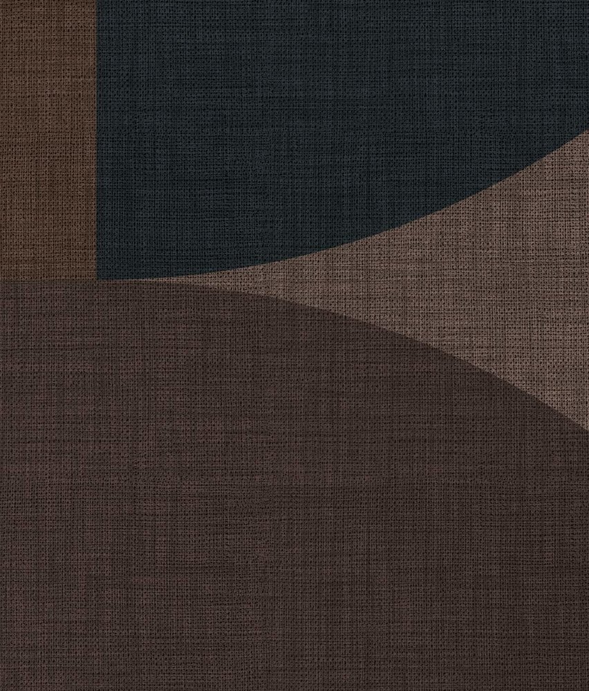 Retro behang Midcentury Shades, bruin, afwasbaar Retro behang Midcentury Shades, bruin, afwasbaar