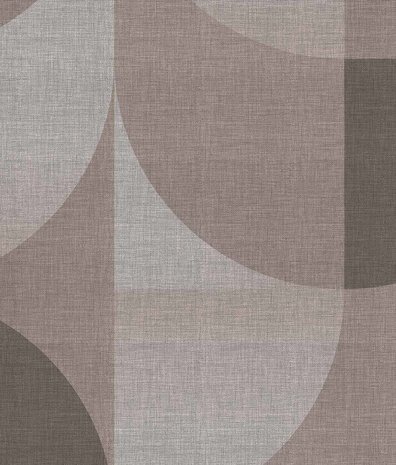 Retro behang Midcentury Shades, taupe, afwasbaar Retro behang Midcentury Shades, taupe, afwasbaar