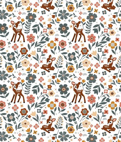Kindertapete Vintage Deer Delight, waschbar
