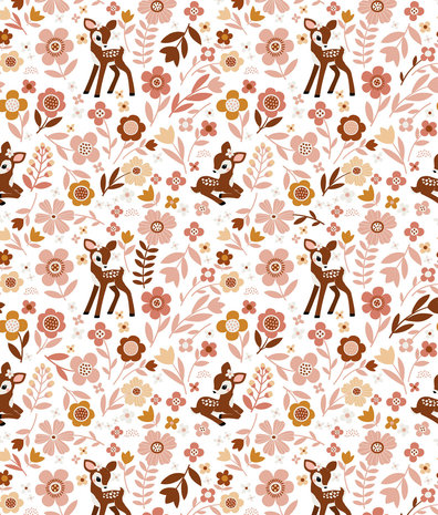 Kindertapete Tiere Vintage Deer Delight, waschbar Kindertapete Tiere Vintage Deer Delight, waschbar