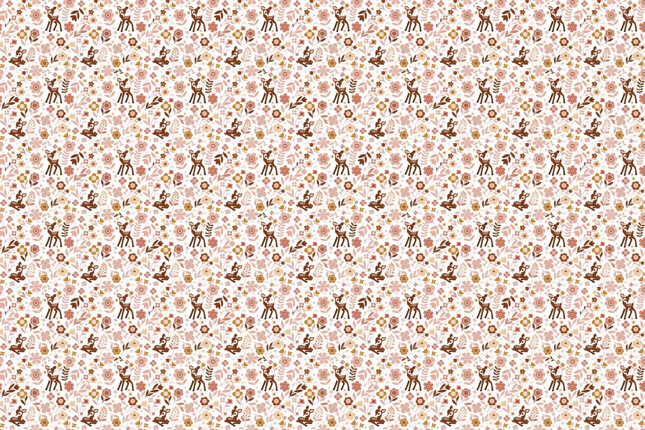 Kindertapete Tiere Vintage Deer Delight, waschbar Kindertapete Tiere Vintage Deer Delight, waschbar