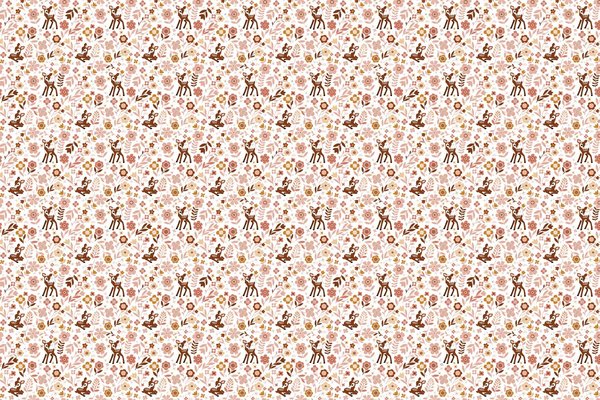 Kindertapete Tiere Vintage Deer Delight, waschbar Kindertapete Tiere Vintage Deer Delight, waschbar