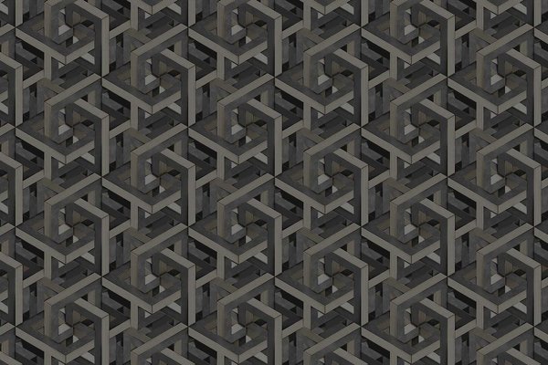 Geometrische Tapete Midnight Labyrinth, grau, waschbar Geometrische Tapete Midnight Labyrinth, grau, waschbar