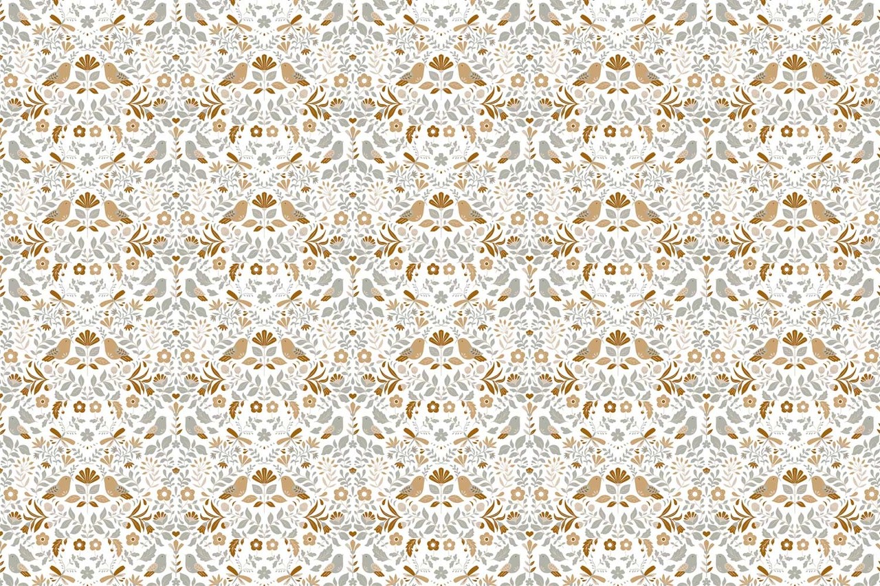 Children's wallpaper Vintage Bird Paradise, washable Children's wallpaper Vintage Bird Paradise, washable