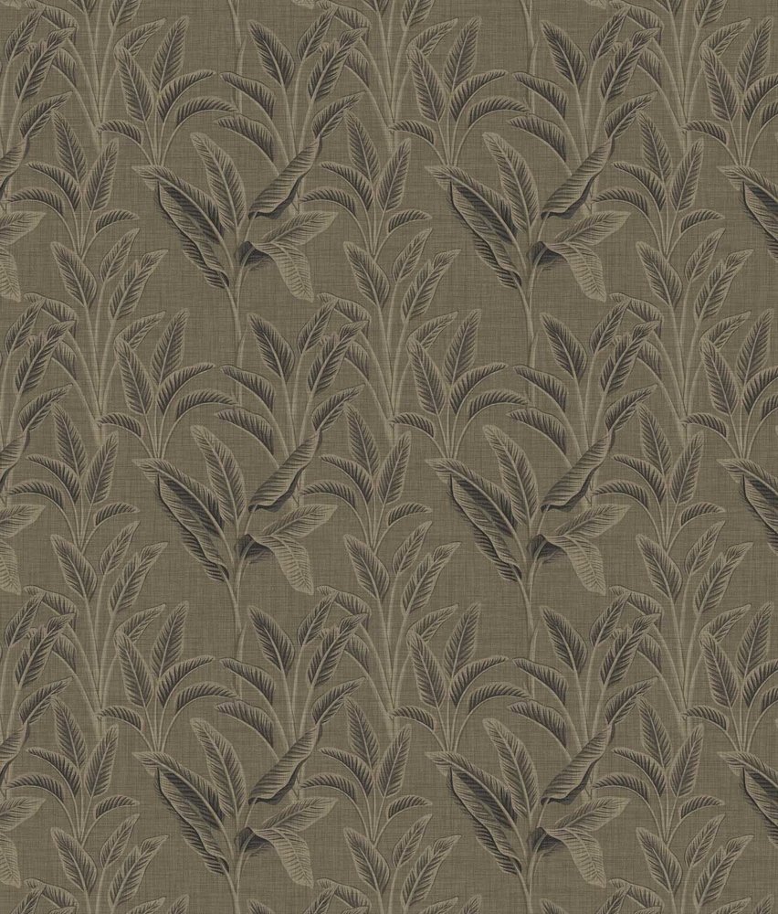 Leaves wallpaper Banana Breeze, brown, washable Leaves wallpaper Banana Breeze, brown, washable