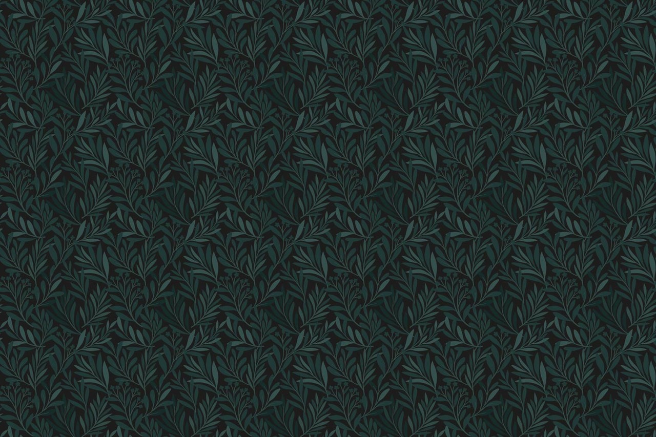 Bladeren behang Olive Serenity, groen, afwasbaar