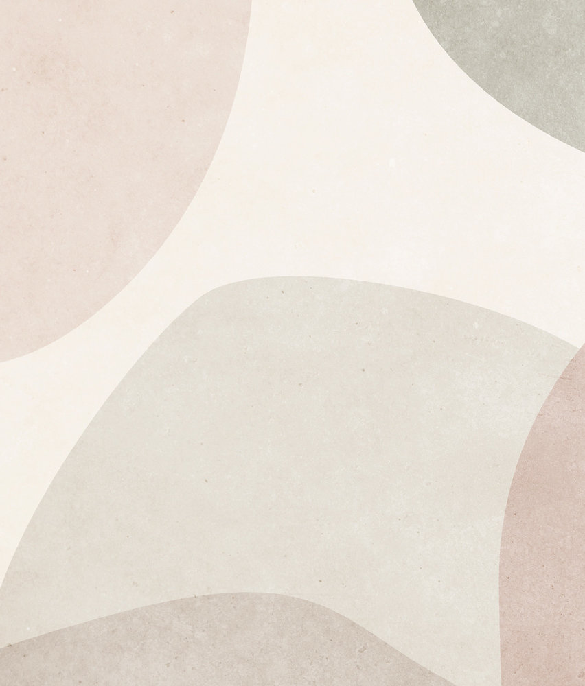 Vintage behang Pebble Retro, pastel, afwasbaar