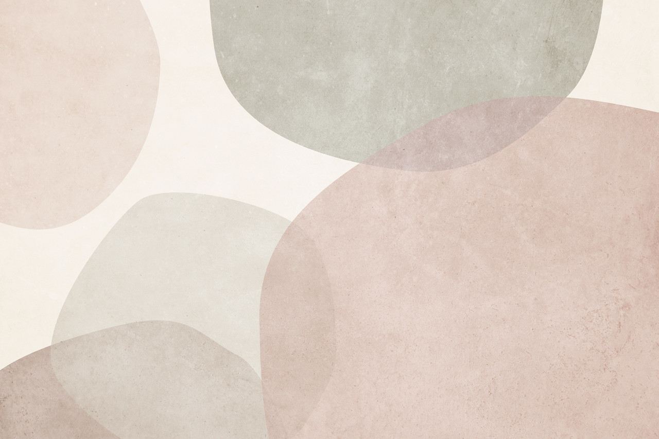 Vintage behang Pebble Retro, pastel, afwasbaar