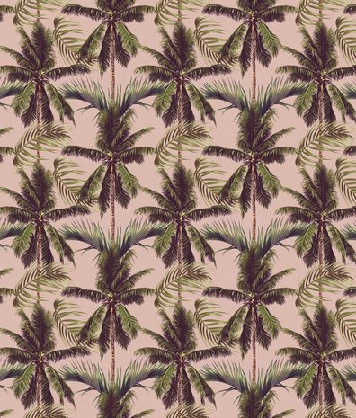 Palm behang Perfect Palm Delight, roze, afwasbaar