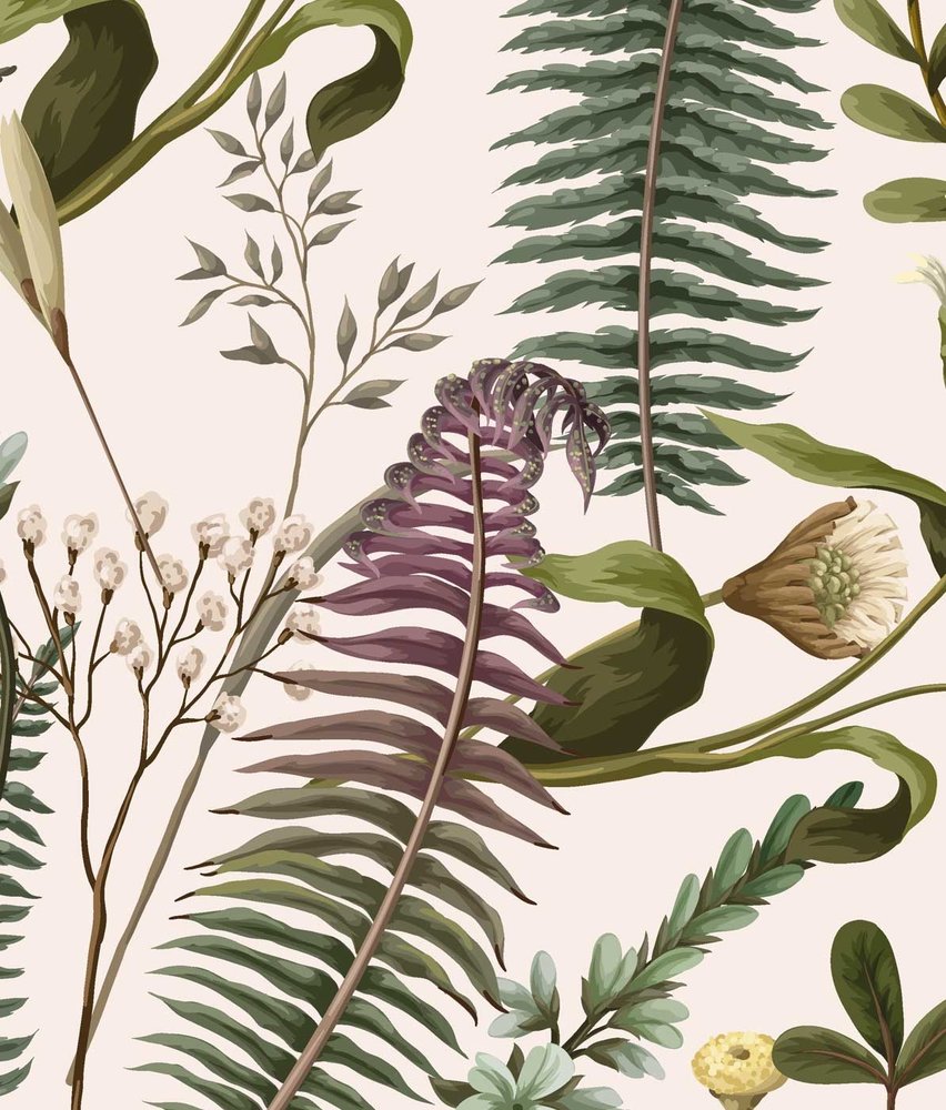 Blättertapete Botanic Delight, beige, waschbar Blättertapete Botanic Delight, beige, waschbar