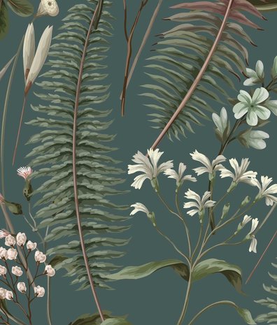Bladeren behang Botanic Delight, groen, afwasbaar Bladeren behang Botanic Delight, groen, afwasbaar