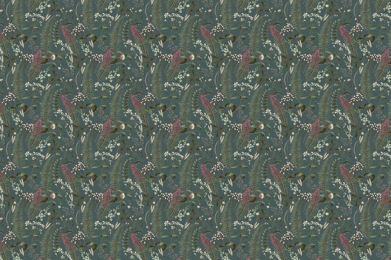 Bladeren behang Botanic Delight, groen, afwasbaar Bladeren behang Botanic Delight, groen, afwasbaar