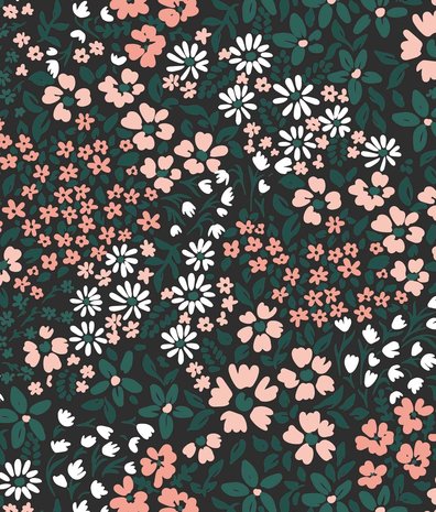 Kinderbehang bloemen Floral Whispers, afwasbaar Kinderbehang bloemen Floral Whispers, afwasbaar