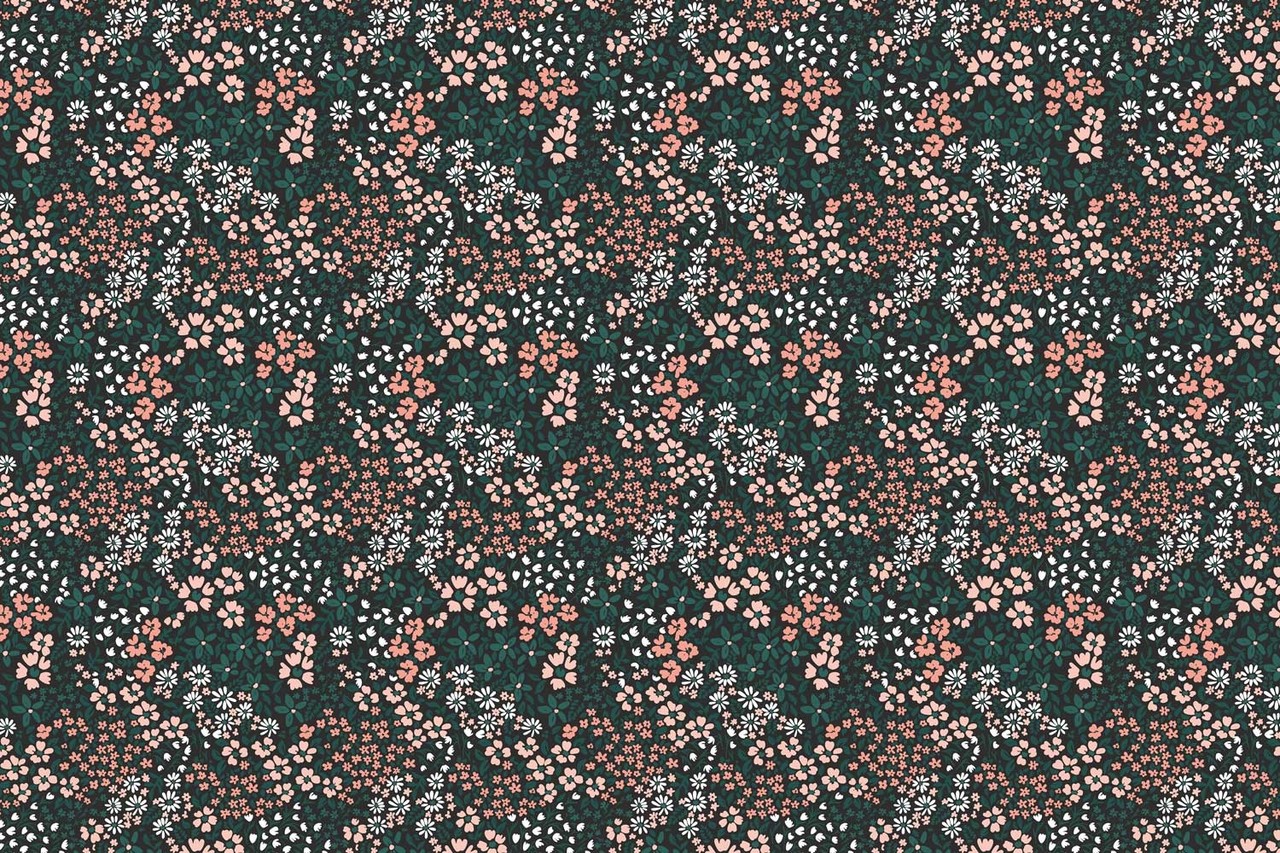 Kinderbehang bloemen Floral Whispers, afwasbaar Kinderbehang bloemen Floral Whispers, afwasbaar