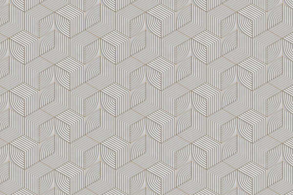 Geometrisch behang Mystic Maze, zand, afwasbaar Geometrisch behang Mystic Maze, zand, afwasbaar