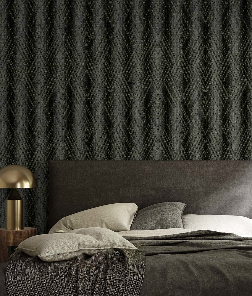 Vintage-Tapete Tribal Harmony, schwarz, waschbar Vintage-Tapete Tribal Harmony, schwarz, waschbar