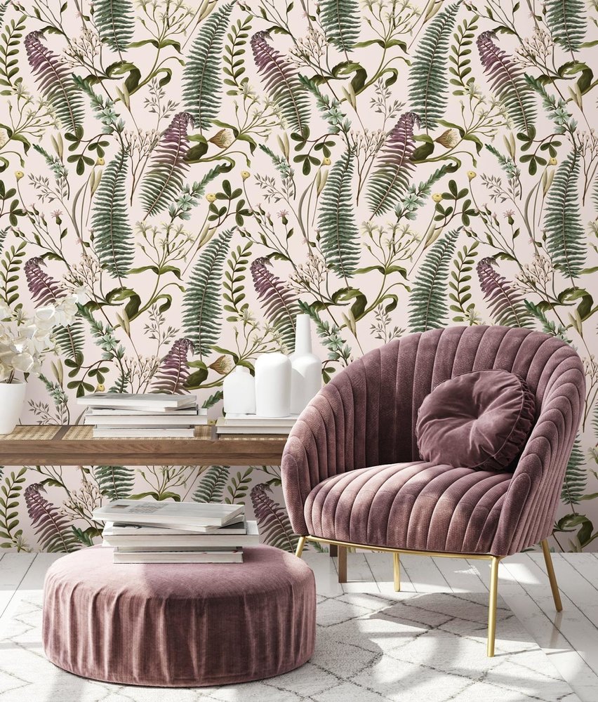 Blättertapete Botanic Delight, beige, waschbar Blättertapete Botanic Delight, beige, waschbar