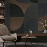 Retro-Tapete Midcentury Shades, grau, waschbar Retro-Tapete Midcentury Shades, grau, waschbar