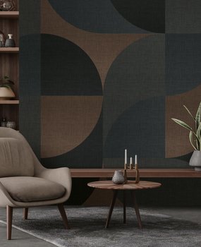 Retro-Tapete Midcentury Shades, grau, waschbar Retro-Tapete Midcentury Shades, grau, waschbar