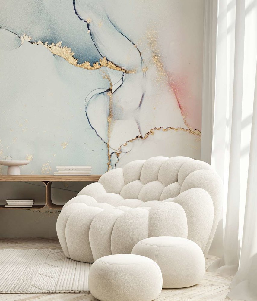 Marmortapete Joyful Marble Delight, waschbar