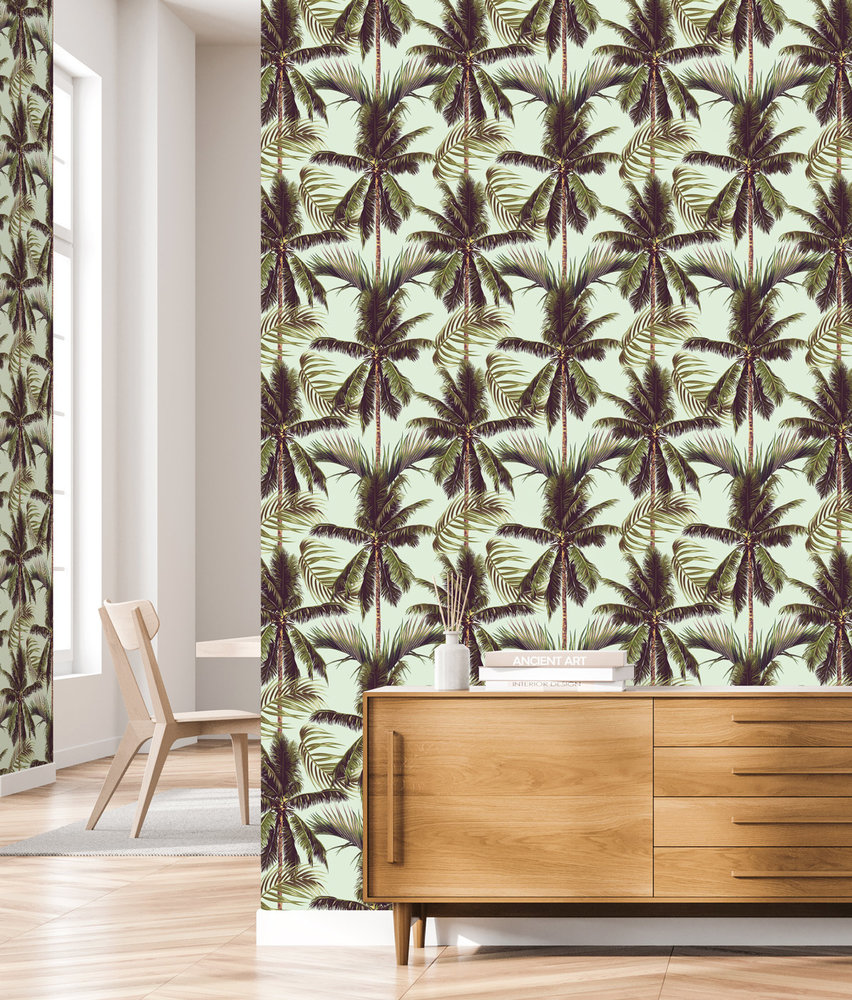 Palm behang Perfect Palm Delight, groen, afwasbaar