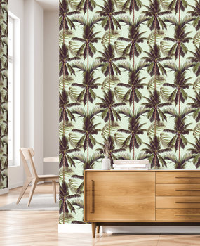 Palm behang Perfect Palm Delight, groen, afwasbaar Palm behang Perfect Palm Delight, groen, afwasbaar