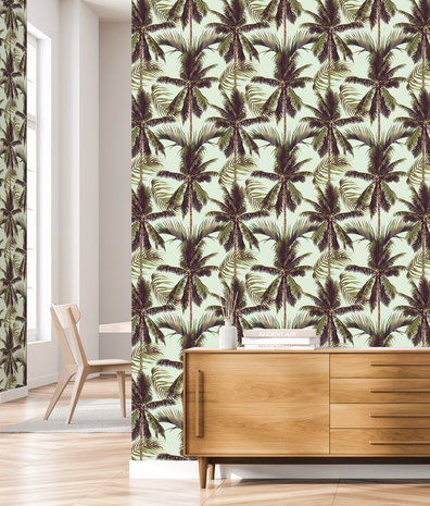 Palm behang Perfect Palm Delight, groen, afwasbaar