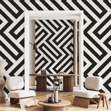 Grafische Tapete Graphic Harmony, schwarz-weiß, waschbar Grafische Tapete Graphic Harmony, schwarz-weiß, waschbar