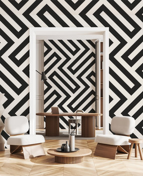 Grafische Tapete Graphic Harmony, schwarz-weiß, waschbar Grafische Tapete Graphic Harmony, schwarz-weiß, waschbar