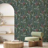 Bladeren behang Botanic Delight, groen, afwasbaar Bladeren behang Botanic Delight, groen, afwasbaar