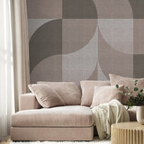 Retro-Tapete Midcentury Shades, taupe, waschbar Retro-Tapete Midcentury Shades, taupe, waschbar