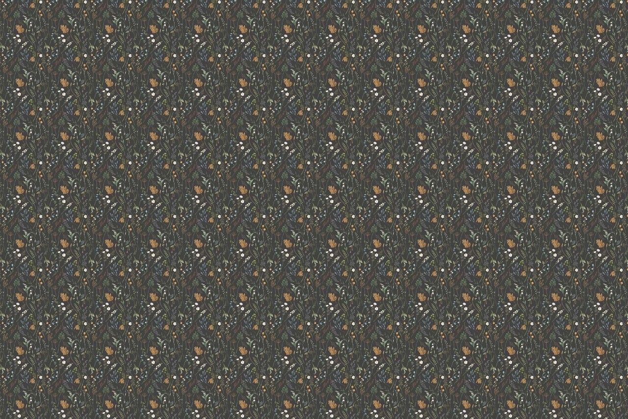 Blumentapete English Garden Delight, grau, waschbar Blumentapete English Garden Delight, grau, waschbar