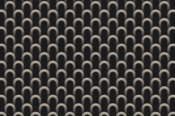 Retro behang Abstract Archways, zwart, afwasbaar