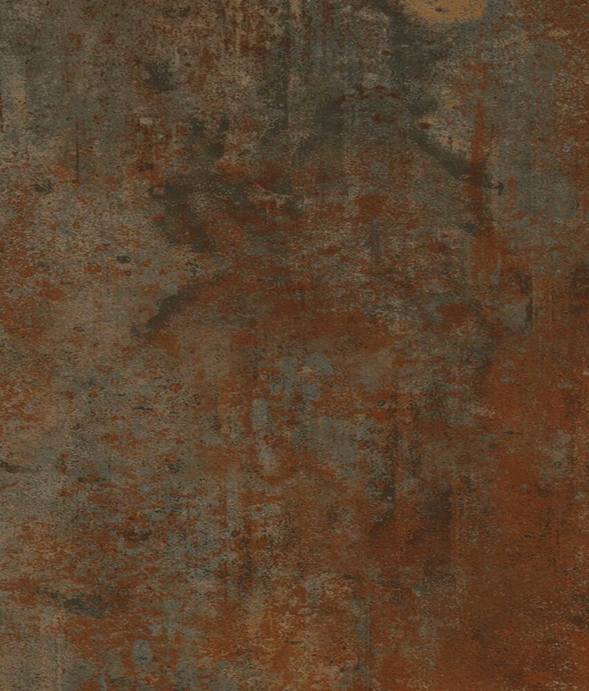 Industrieel behang Rustic Ironscape, bruin, afwasbaar