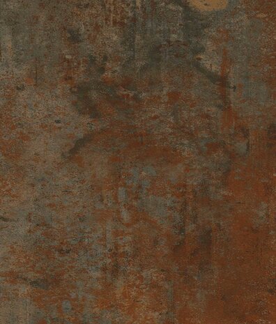 Industrieel behang Rustic Ironscape, bruin, afwasbaar