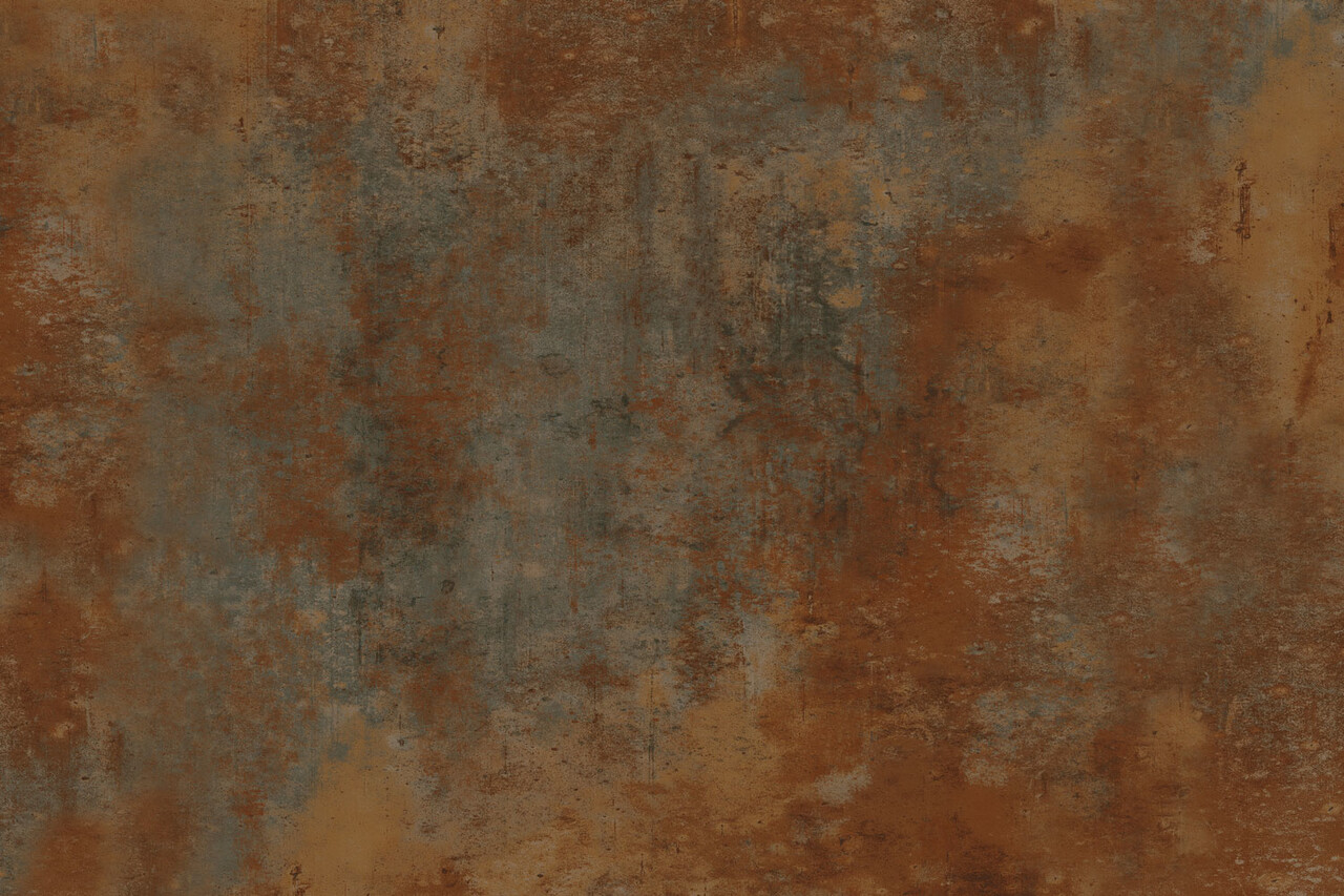 Industrieel behang Rustic Ironscape, bruin, afwasbaar