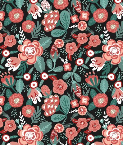 Kinderbehang Blossom Paradise, roze, afwasbaar Kinderbehang Blossom Paradise, roze, afwasbaar