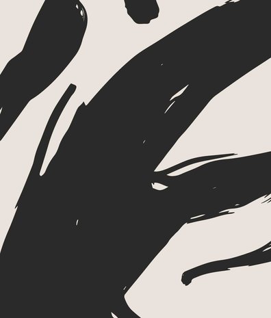 Graphic wallpaper Monochrome Blossom, black & white, washable