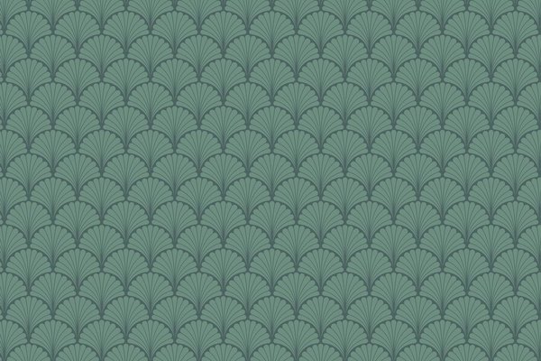 Retro behang Vintage Elegance, groen, afwasbaar