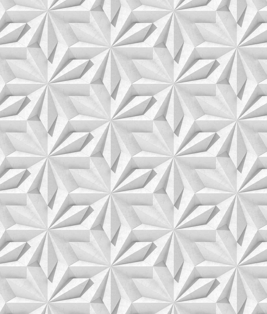 Grafische Tapete Geometrische Harmonie, weiß, waschbar Grafische Tapete Geometrische Harmonie, weiß, waschbar