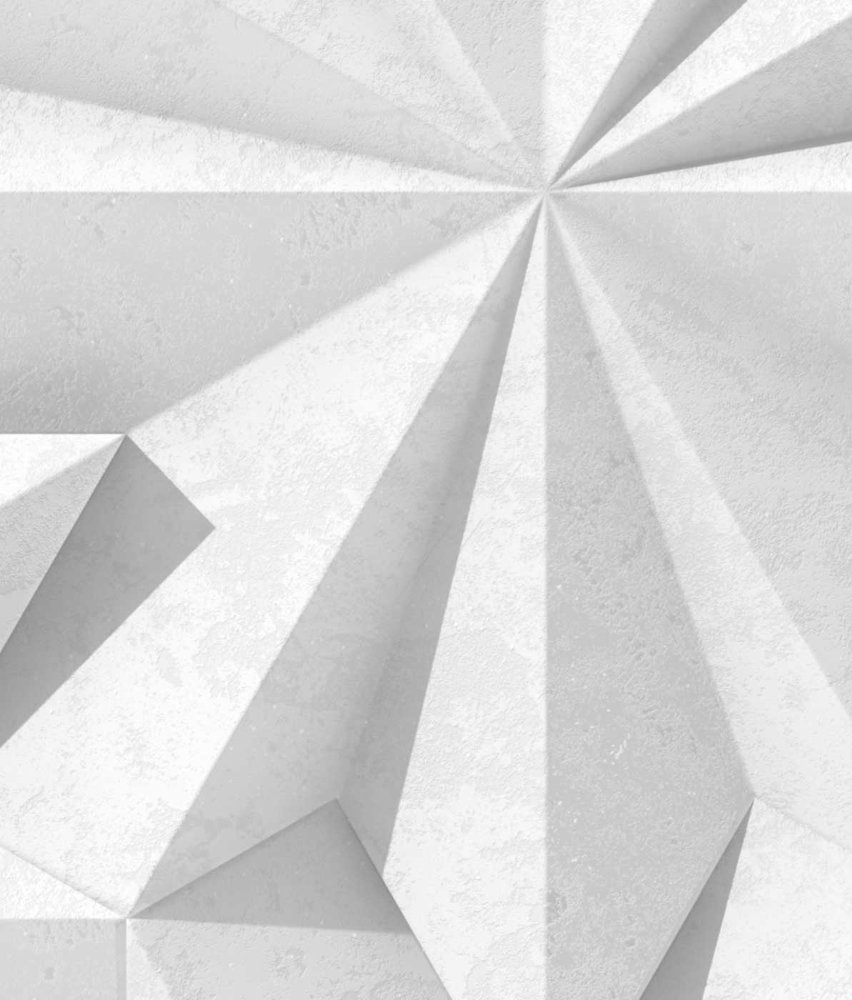 Graphic wallpaper Geometric Harmony, white, washable