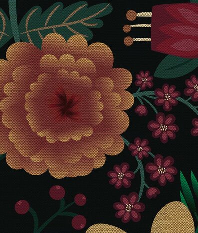 Blumentapete Blossom Burst, bunt, waschbar Blumentapete Blossom Burst, bunt, waschbar