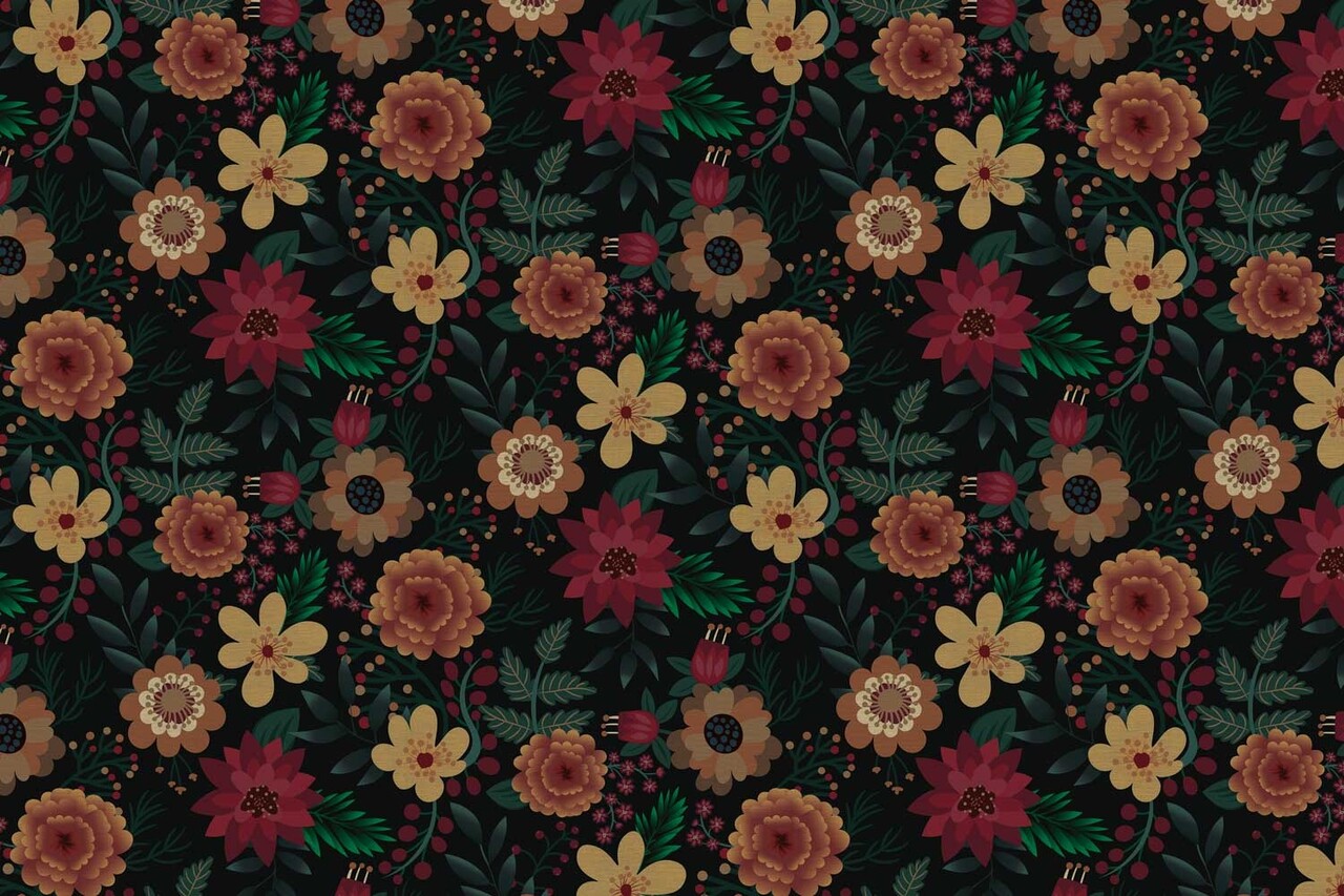 Blumentapete Blossom Burst, bunt, waschbar Blumentapete Blossom Burst, bunt, waschbar