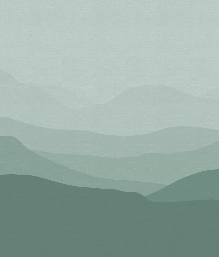 Abstract behang Serene Meadowscape, groen, afwasbaar