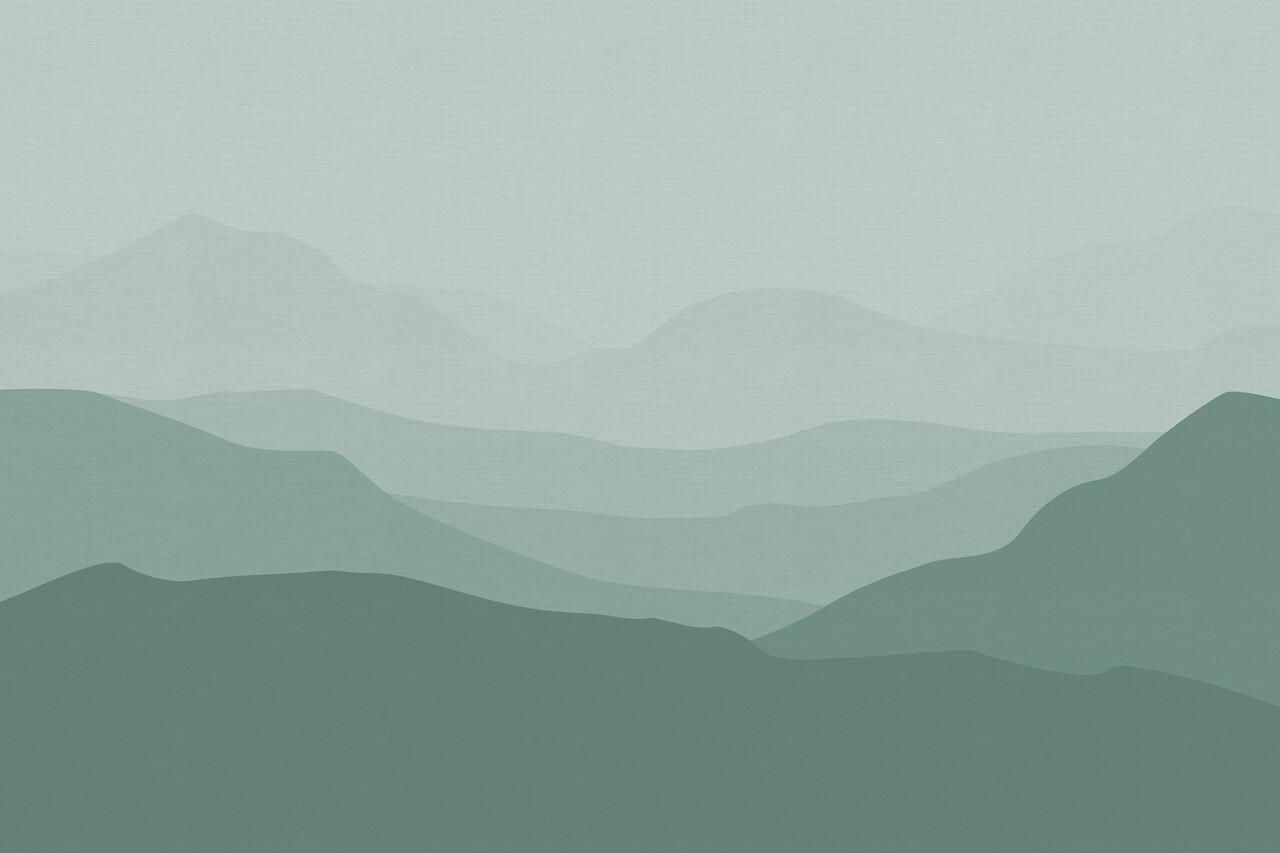 Abstract behang Serene Meadowscape, groen, afwasbaar