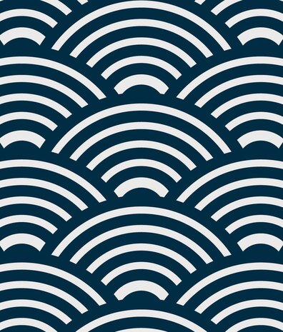 Retro wallpaper Sakura Splendor, blue, washable Retro wallpaper Sakura Splendor, blue, washable